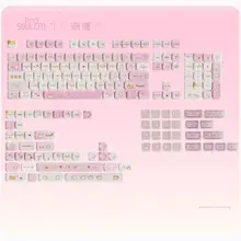 キーキャップ PBT+PC 透明 ピクセル 猫柄 キュート 個性派 「Chosfox SOULCAT」