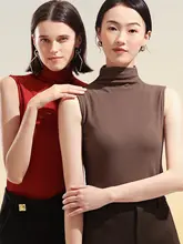 極上の柔らかさのハイネック保温ベスト【女性用・秋冬用・重ね着に最適】