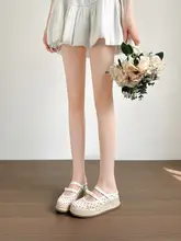本革スライドサンダル【女性用・夏向け・メッシュ・厚底・ウェッジソール・カジュアル】