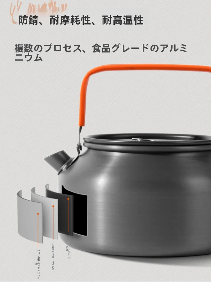 アウトドア用 コンパクトキャンプ鍋セット【焼却器具・ポータブル・水沸かし用】