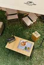 Naturehike 折りたたみ竹製テーブル【アウトドア・キャンプ・収納便利】