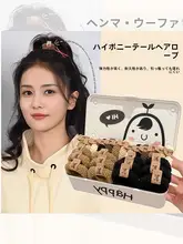 高級感のあるカラフルな高馬尾ヘアゴム【コーヒー色・耐久性あり・頭飾り】