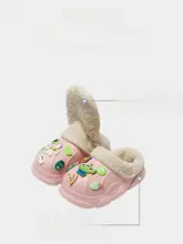 子供用 毛糸厚底あったかスリッパ【抗臭・冬用・保温】