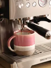 ビンテージ風の堆釉陶器マグカップ【家庭用・コーヒー・お茶・ウォーターカップ】