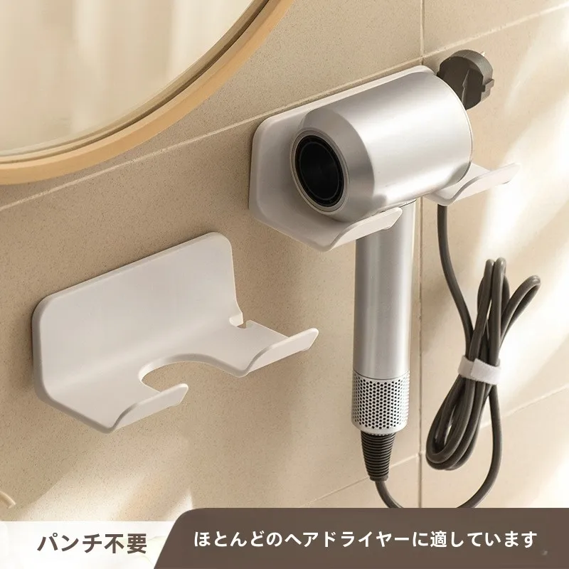 バスルームヘアドライヤー収納ラック：和風壁掛けで効率的な空間管理を実現