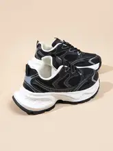 女性用 通気性メッシュ スポーツシューズ【厚底・おしゃれな老爹靴・春夏用】