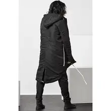 暗黒系フード付きロングコート【冬用・保温・ゆったりフィット】