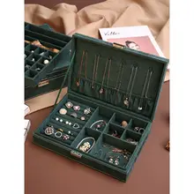 ベルベット製 ジュエリーボックス【ゴールドアクセサリー収納・高級感・クラシックデザイン】