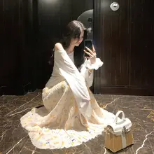ヴィンテージ風プリーツスカート【花柄・女性用・ストレートシルエット】
