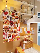 アンティーク風な食べ物の壁掛け布【カフェ・レストラン装飾用】