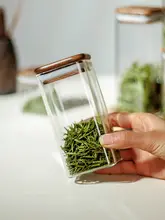 携帯用茶葉缶【ミニ・四角型・密閉・高硼珪酸ガラス製】