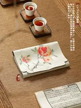 高級ダブルフェイス中華風ティークロス【防水・吸水・禅スタイル】