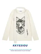 Tシャツ レディース 羽織り 首  元リボン ゆったり ルーズ 甘辛MIX 秋 「KKyesiou」
