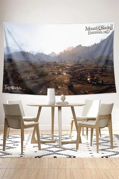 壁掛けタペストリー ゲームグッズ 実況 背景 部屋飾り インテリア マウントアンドブレード