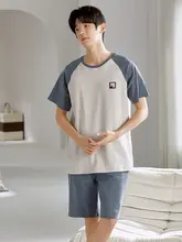 男性用 夏用 半袖パジャマ【ショートパンツ・シンプルデザイン・快適・外出可】（セットアップ対応）