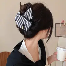 チェック柄の高級バンスクリップ【春夏用・女性向け】