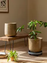 北欧スタイルの大型人工陶器花鉢【客間用・ゴムの木に適したデザイン】