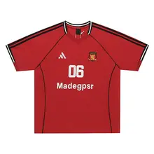 バイカラー織りバンド付きVネック半袖Tシャツ【ユニセックス・フィット・夏用】
