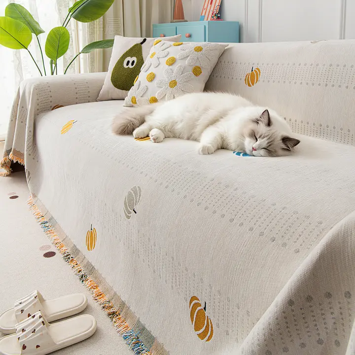 夏用ソファカバー【滑り止め・猫の爪防止】