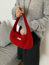 ニットトートバッグ レディース  シンプル ルーズ 通勤 着回し おしゃれ 韓流