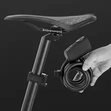 ULAC 自転車用アラーム付きスチールケーブルロック【防盗・モーターサイクル・電動バイク用・強化設計】