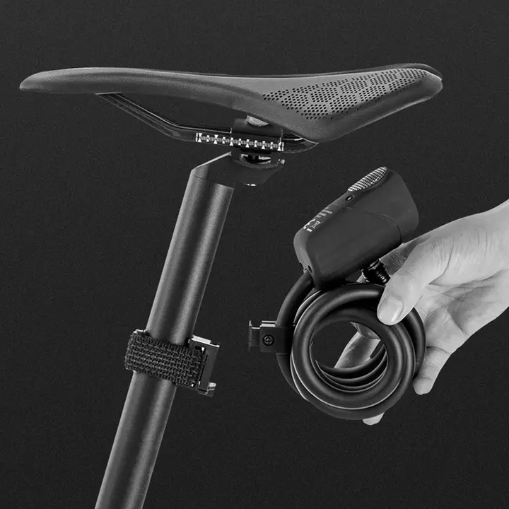 ULAC 自転車用アラーム付きスチールケーブルロック【防盗・モーターサイクル・電動バイク用・強化設計】