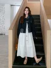 デニムジャケットとスカートの2点セット【春秋用・女性・カジュアルスタイル】（セットアップ対応）