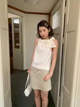 都市型レトロデザインの抗皺ミニスカートパンツ【通勤にも最適】