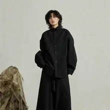 シンプルで洗練されたデザイン！厚手長袖シャツ【ゆったりシルエット・カジュアルコーディネートに最適】