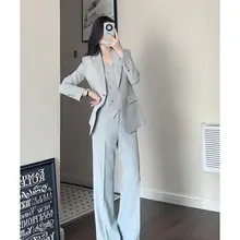 清涼感のある洗練されたデザイン！西洋風のジャケットベストとワイドパンツ 【三点セット（セットアップ対応）】