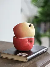 可愛いリンゴ型陶器カップ【家庭用・コーヒーカップ・プレゼント対応】