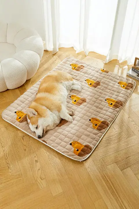 四季用ペットマット【中大型犬・コーギー・柴犬用・寝床マット】