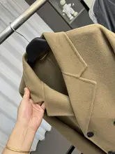 高品質ウールのダブルブレストデザイン！秋冬用メンズ両面コート【カジュアル・中長丈】