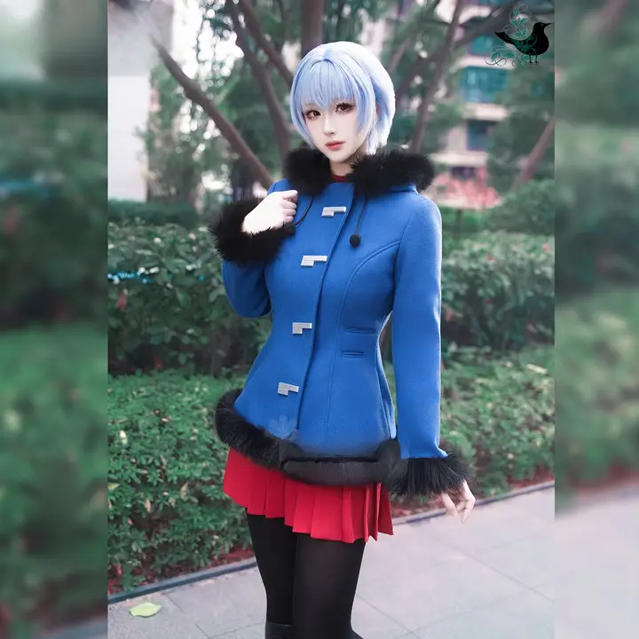 綾波レイ ブルー冬用コスプレ衣装【外套付き・日常使用】
