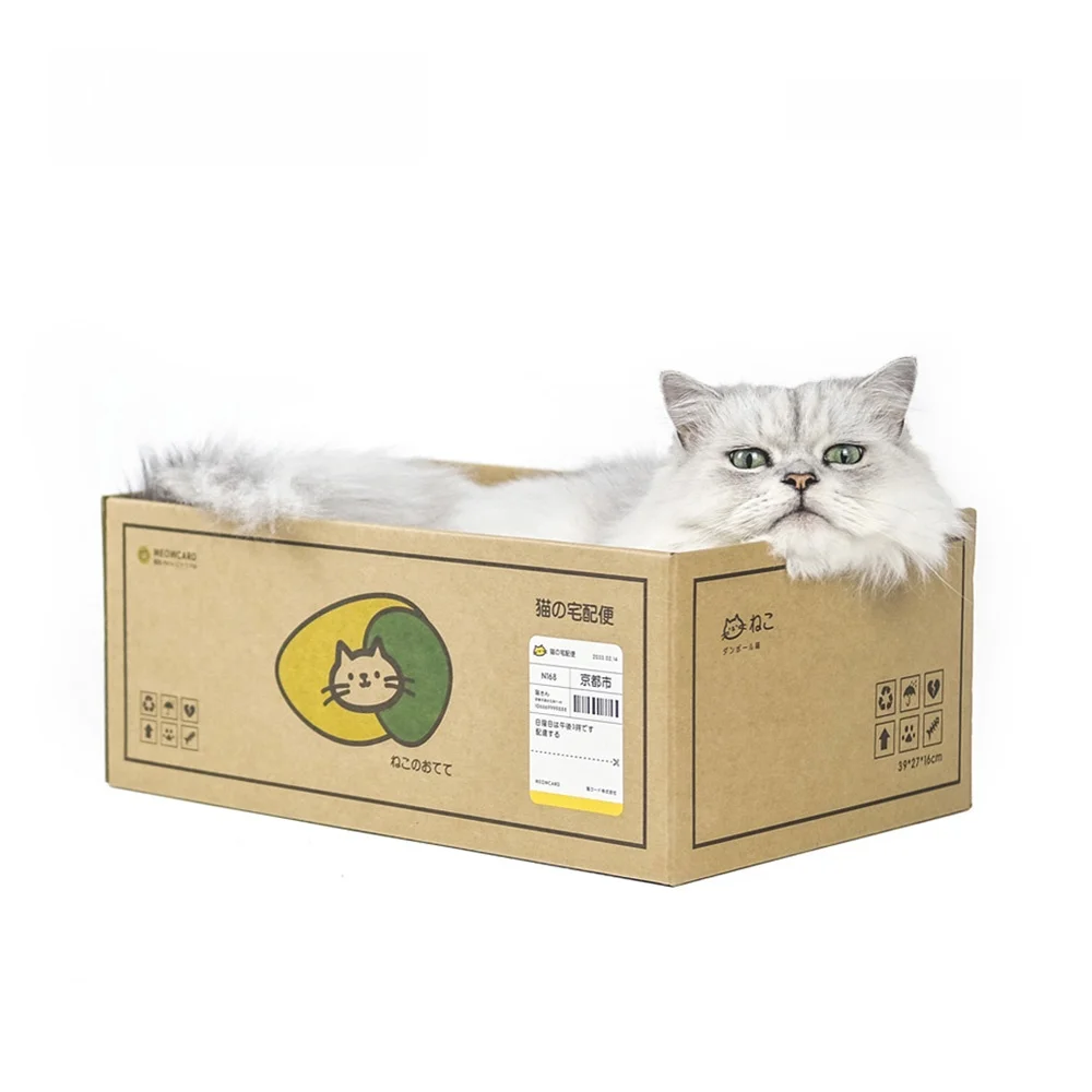 メオカード 段ボール製猫用爪研ぎボックス：一人暮らしの猫飼育に最適なスクラッチボードの選定ガイド