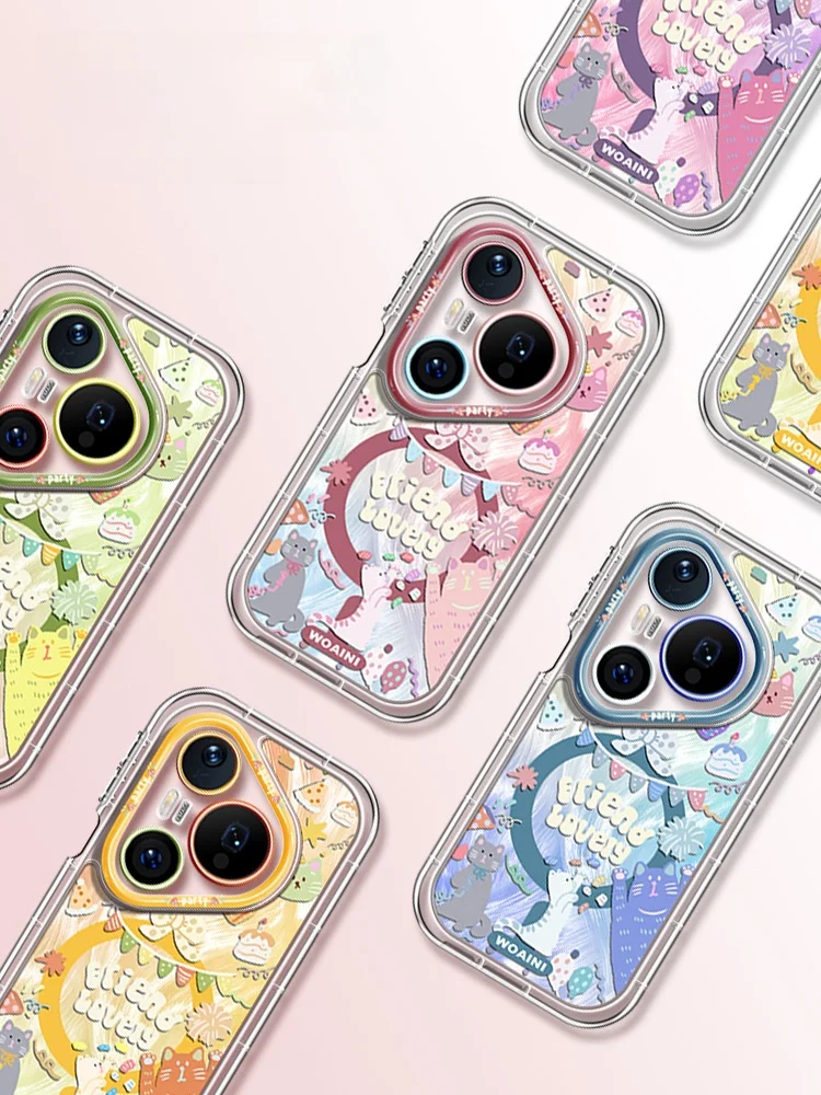 猫デザインのスマートフォンケース：磁吸式でHuaweiスマホに貼り付ける方法と実用性