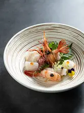 新作 おしゃれな浅型和風陶器ボウル【ヴィンテージスタイル・家庭用・サラダやご飯に最適】