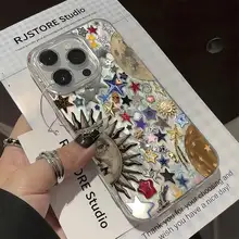 太陽星と星のデザイン！iPhone用ケース【対応機種多数・おしゃれな保護】