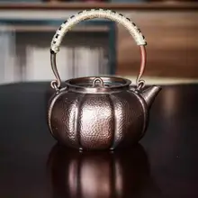 手作り 紫銅製 南瓜型湯沸かし器【茶器・高品質・伝統工芸】