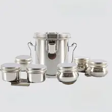 油絵用ステンレス製オイルポット【単鼓型・大容量・調色ブラシ洗浄用】（セットアップ対応）