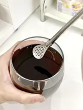 スプーン付きステンレス製ストロー【コーヒーかき混ぜ用・食品安全基準・ジュース用】
