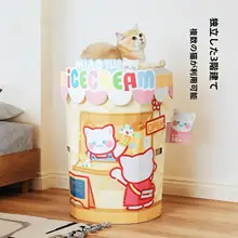 猫の爪とぎバケット【耐久性あり・段ボール製・二重構造】