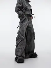 ヴィンテージ風ウォッシュドデニムジャケット【ゆったりとしたシルエット・メンズ・秋季用】（セットアップ対応）
