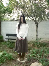泡袖レースドットデザインのラウンドネック短袖カーディガン