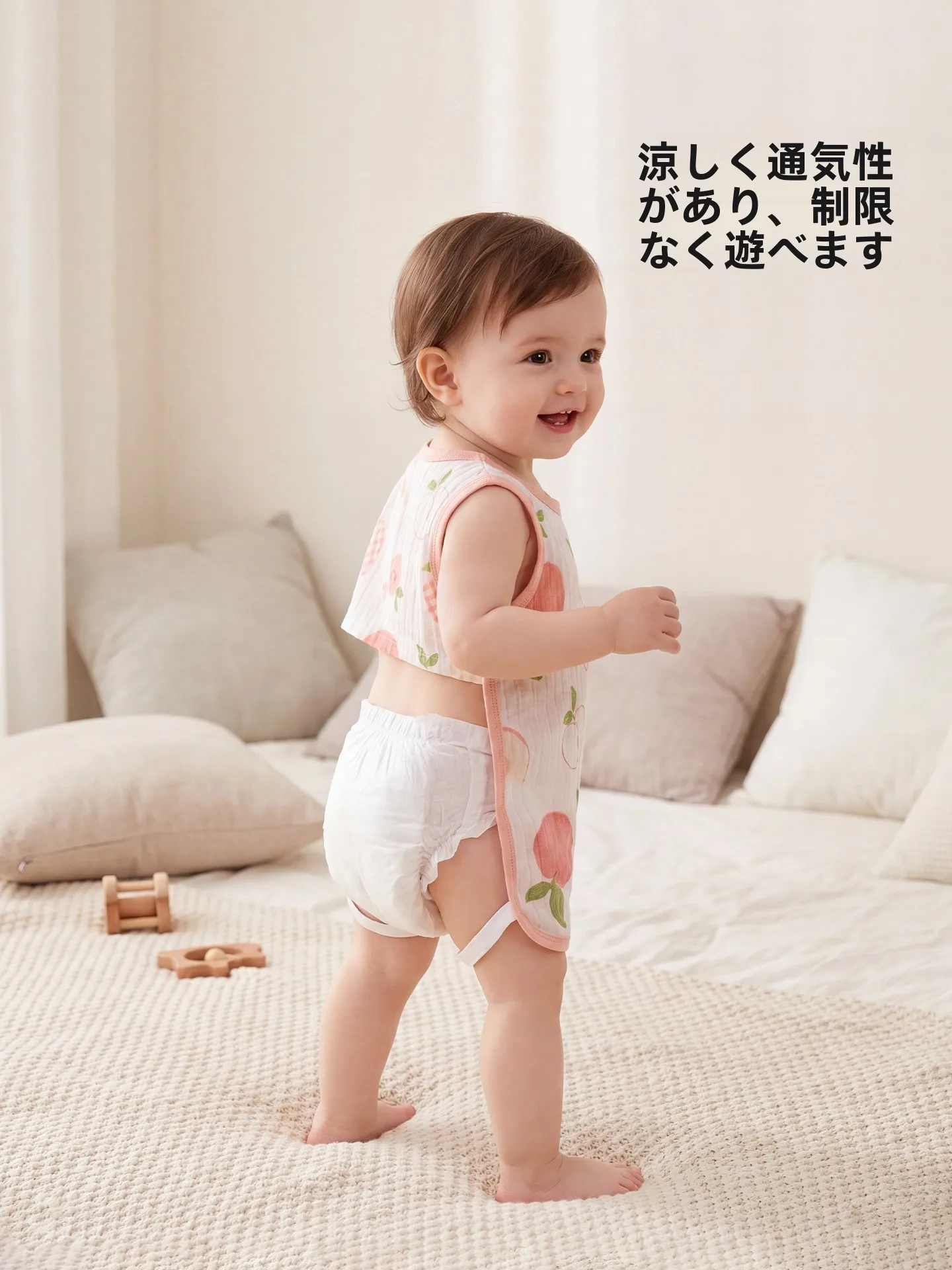 夏用薄手コットン製ベビーお腹護り腹巻：新生児用の通気性と安全性を実証