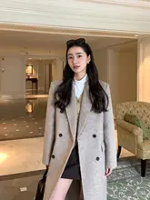 極上の柔らかさ 羊毛ダブルフェイスコート【ゆったりシルエット・ミドル丈・上品デザイン】