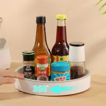 キッチン用調味料置き棚【回転式・多機能・調味料収納用】