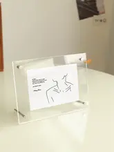 アクリル製両面透明クリスタル写真フレーム【卓上・壁掛け対応】