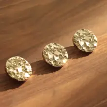 金色の手作りボタン【小香風・外套・メタリック】