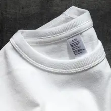 300g重厚コットン ホワイト短袖Tシャツ【無地・カーボン起毛・アメリカンヴィンテージ・ユニセックス】